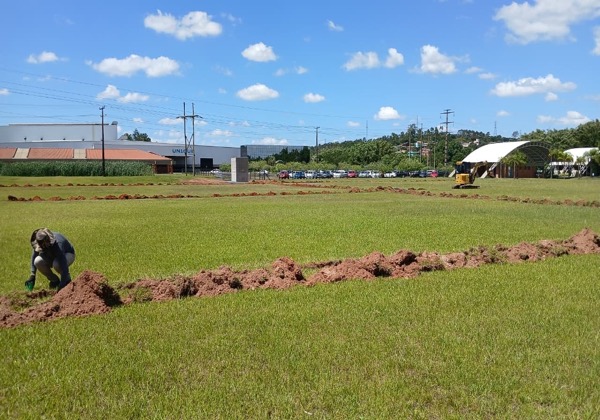 Sistema de irrigação para resíduos industriais instalado pela Pluvialle no RS
